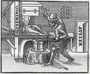 William Gilbert (veya William Gylberde) tarafından 1600 “De Magnete, Magneticisque Corporibus, et de Magno Magnete Tellure” (veya Manyetizma ve Manyetik Cisimler ve Dünyanın Büyük Mıknatısı) tarihli eserin gravürünün reprodüksiyonu by Unknown artist