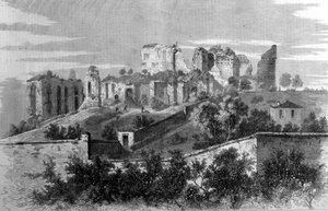 Roma, Palatine Dağı manzarası ve Cesars sarayının kalıntıları. by Unknown artist