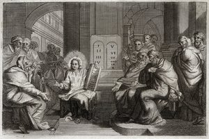 Royaumont İncil, Yeni Ahit: Doktorlar Arasında Tapınakta İsa. by Unknown artist