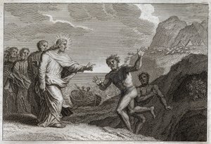 Royaumont İncil, Yeni Ahit: Posssede gueri. İsa Mesih, iblisin öfkelendirdiği bir grubu iyileştirdi. 1811