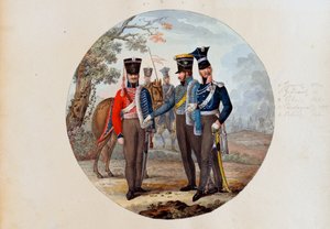 Rus Süvarileri ve Mızraklıları by Unknown artist