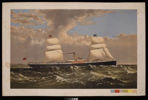 S S Bristol, White Star Line, c.1875 (baskı) by Unknown artist