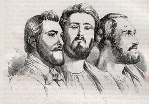 Saint-Simonianism - Saint-Simonianism - Saint Simonians - Charles Duveyrier (1803-1866) - Emile Barrault (1799-1869) - Michel Chevalier (1806-1879 - 1882 gravürü “Histoire de dix ans: 1830-1840” Louis -Beyaz (1811-1882) by Unknown artist