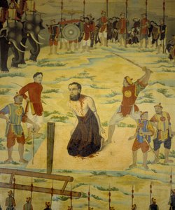 Saint Pierre Dumoulin Borie, Şehit Dong Hoi, Tonkin, 1838. 19. yüzyılın anonim tablosu. by Unknown artist