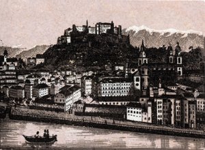Salzkammergut Bölgesi, Avusturya: salzburg von kapuzinergarten. “” Dünya 168 görüş gösteriyor”” Tarihsiz (19. yüzyılın sonları) by Unknown artist