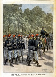 Senegalli Tirailleurs de la Mission Marchand à Paris- 23/07/1899 tarihli “Le petit Journal”da by Unknown artist