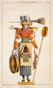 Esnafları temsil eden “Yaşayan Mimari” serisi: Soba. gravür 19. yüzyıl. by Unknown artist