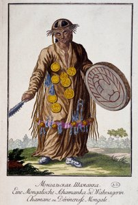 Şaman veya Moğol Devineresse - Gravür by Unknown artist