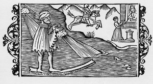 Bir piyango yoluyla denizi geçen büyücü - Olaus Magnus