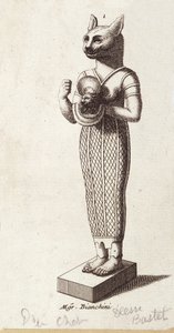 Dans Tanrıçası Heykeli, Kedi Başlı Bastet (Antik Mısır). eski mısır dininde tanrıça, by Unknown artist