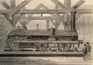 Buharlı lokomotif modeli, Thomas Russell Crampton (1816-1888) adlı Crampton sistemi. 1856