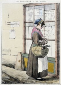 Alışveriş için para ile soba - gravür by Unknown artist