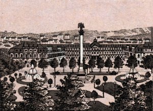 Stuttgart, Almanya: yeni kalenin görünümü (Yeni Kale). “” Dünya 168 görüş gösteriyor”” Tarihsiz (19. yüzyılın sonları) by Unknown artist