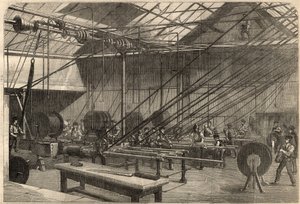 Telgraf: transatlantik kablo imalatı. Londra, İngiltere