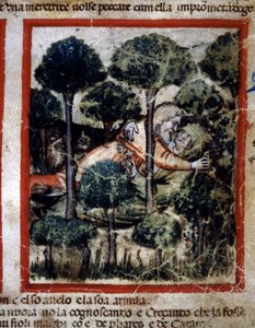 Thamar (Tamar) Amnon (Ammon) tarafından ele geçirilmiştir” kodeks 212'den (veya padovano kodeks veya Padova İncili) alınan minyatür 1390-1400 Rovigo, Accademia dei Concordi by Unknown artist