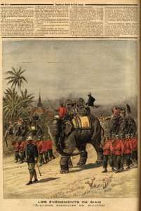 Siam Armee (Tayland). “” Le petit Journal” da gravür 29/07/1893. Selva