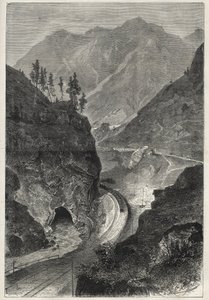 Brenner Demiryolu (Brennero) - Tirol (Tirolo - Tirol) - Gravür 1867 - by Unknown artist