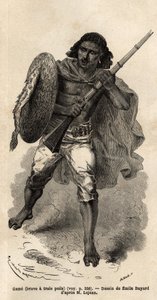 Oyun, ya da cesur üç kıl var, Habeş silahlı asker. Guillaume Lejean