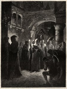 Fransa Kralı Henry III (1551-1589) beyaz tövbekar takım elbiseli”” Kral 23/03/1585 tarafından başlatılan Confrerie Alayı (beyaz tövbe alayı içinde Fransa Kralı Henry III) by Unknown artist