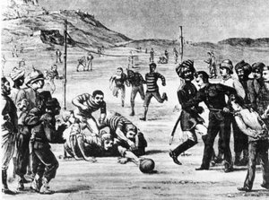 Hindistan ordusu futbol oynuyor by Unknown artist