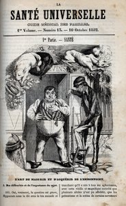 Kilo verme ve kilo alma sanatı - gravür “La Sante Universelle - Guide Medical des Familles” 1852 by Unknown artist