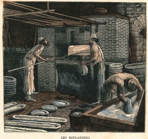 Fırıncılar. 19. yüzyıl illüstrasyonu, Bianchetti koleksiyonu. by Unknown artist