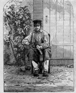 Şampanya şarabının şişelenmesi. 1864