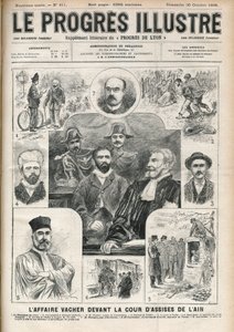 Ain Assisi Mahkemesi önündeki Joseph Vacher “” Çoban Katili” (1869-1898) davası - 30 Ekim tarihli “İlerleyen-Şanlı”nın kapağı by Unknown artist