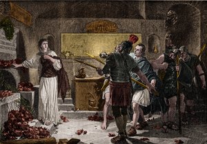 Roma yer altı mezarları, birinci yüzyılda Romalılardan herhangi bir engelle karşılaşmadan Hristiyan şehitleri gömmek için kullanılıyordu. 257 civarında, İmparator Valerian
