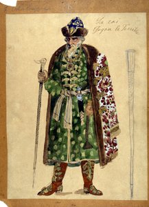 Alexander Borodine (1833 - 1887) tarafından “Prens Igor” operasında kralın karakteri. by Unknown artist