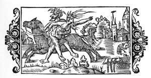 Cadı taşıyan şeytan - Olaus Magnus
