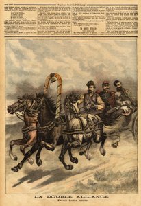 Alexander III (1815-1894) ve Fransa arasındaki çifte ittifak. “Le petit Journal”da gravür” 16/10/1893. Selva'nın koleksiyonu. by Unknown artist