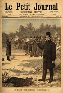 Milletvekilleri Paul Deroulede (1846-1914) ve Georges Clemenceau (1841-1929) arasındaki tabancalı düello (1626