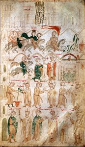 Kutsal İmparatorluğun VI. Eboli) - (codex 120, fol 105) 13. yüzyıl Burgerbibli by Unknown artist