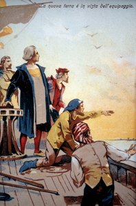 Kristof Kolomb'un mürettebatından önceki yeni dünya (1492). by Unknown artist