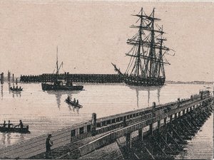 Calais şehrinin limanı “” Dünya 168 görüş gösteriyor”” Tarihsiz (19. yüzyılın sonları) by Unknown artist