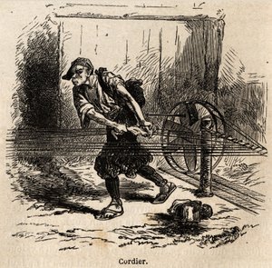 Halat üreticisi. Edouard Charton başkanlığında yayınlanan “Le tour du monde, nouveau dergi des voyages” da İsviçre Konfederasyonu bakanı Aime Humbert tarafından 1863-1864