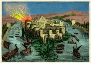 Başlarında Ragnar Lodbrok ile Vikingler tarafından 845