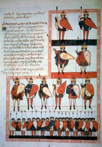 Kıyametin on kralı, birlikleriyle birlikte mızrak ve kalkanlardan oluşan silahlar. Stephanus Garcia
