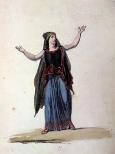 Argonotların döngüsünden sonra cadı Medea. 19. yüzyıl çizimi. by Unknown artist