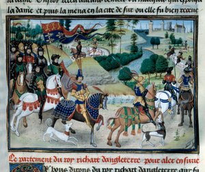 Üçüncü Haçlı Seferi: Richard Lion Heart (ya da İngiltere Kralı I. Richard (1157-1199), 15. yüzyıl Loyset Liedet