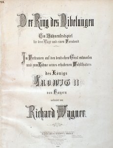 Wagner'in Der Ring des Nibelungen'in müzik notalarının başlık sayfası by Unknown artist