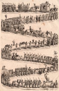 İsviçre'nin Vevey kentinde bağ yetiştiricilerinin festivali sırasında geleneksel alayı by Unknown