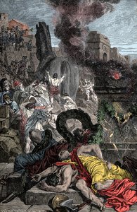Truva Atı - Truva Savaşı: tahta at müstahkem şehre girer by Unknown artist