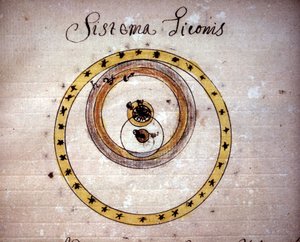 Tycho Brahe sistemi. 17. yüzyıl el yazması. by Unknown artist