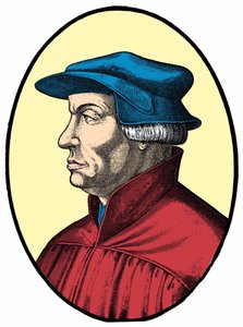 Ulrich veya Huldrych Zwingli (1484-1531), İsviçreli dini reformcu. by Unknown artist