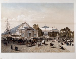 1855 Evrensel Sergisi: Sanayi Sarayı - Litografi by Unknown artist