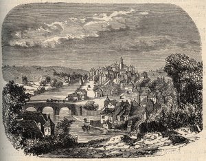 Uzerche - Correze - Fransa - “” PATRIE” üzerine gravür - FRANSA