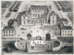 Louis XIII altında Versailles - gravür by Unknown artist