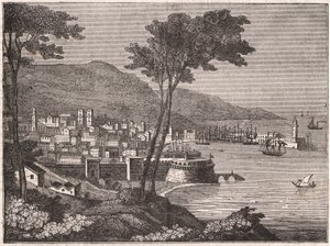 Barselona kentindeki ormanlık bir tepeden görünüm, Katalonya, İspanya by Unknown